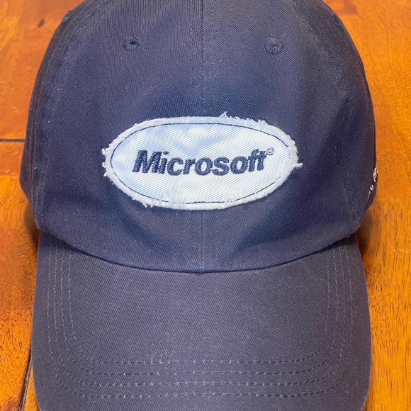 Vintage Microsoft Dad Hat Navy Blue “EST. 1975” Gear for Sports Adjustable Strap - Picture 1 of 6